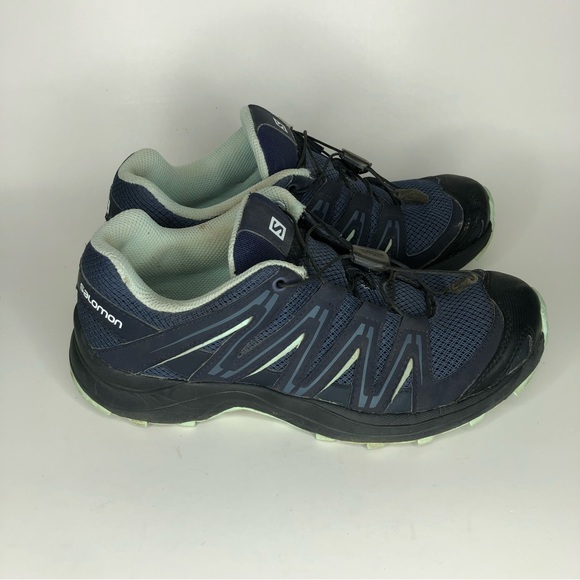 salomon hiking shoes women size 6.5 blue color walking comfort - Picture 1 of 11